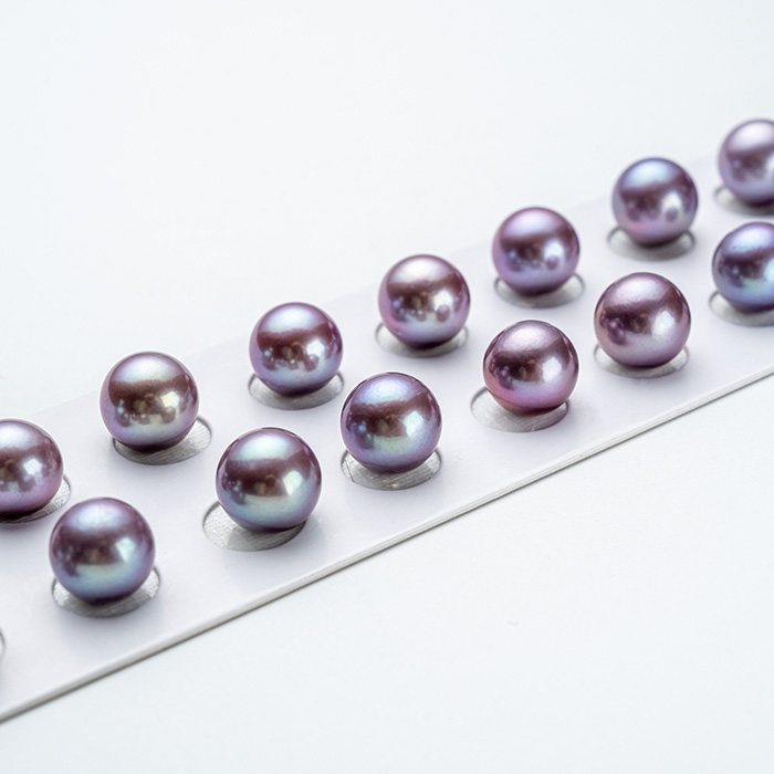 紫色淡水パール12mm-13mm