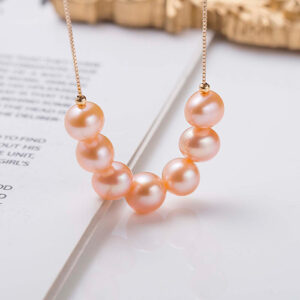 オレンジパールネックレス700